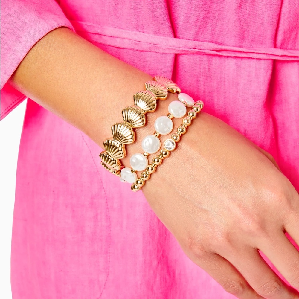 🆕 Lilly Pulitzer Seaside Soleil bracelet set